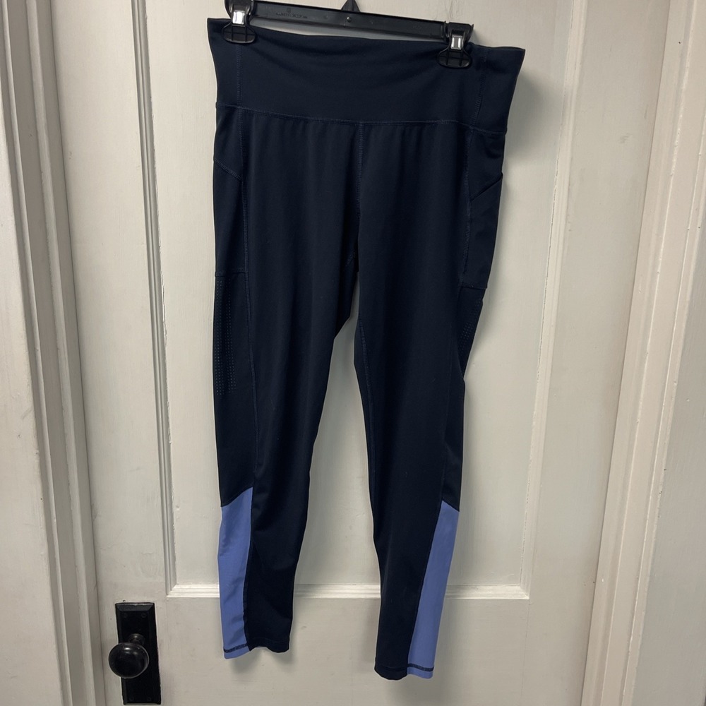 Adidas Navy Blue Climalite Size Large Leggings Air Control